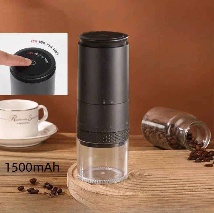 Moulin à café électrique portable USB, 38 vitesses, réglable, 1500 mAh, rechargeable, pour usage domestique - Cuisine élégante