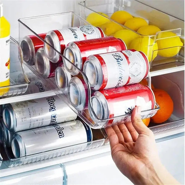 (1 pièces) boîte de réfrigérateur à tiroir, stockage de bouteilles d'eau minérale, boîte d'organisation d'armoire en plastique Transparent pour animaux de compagnie - Cuisine élégante