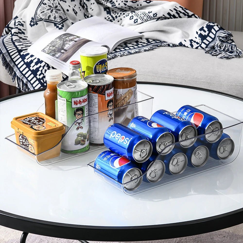 (1 pièces) boîte de réfrigérateur à tiroir, stockage de bouteilles d'eau minérale, boîte d'organisation d'armoire en plastique Transparent pour animaux de compagnie - Cuisine élégante