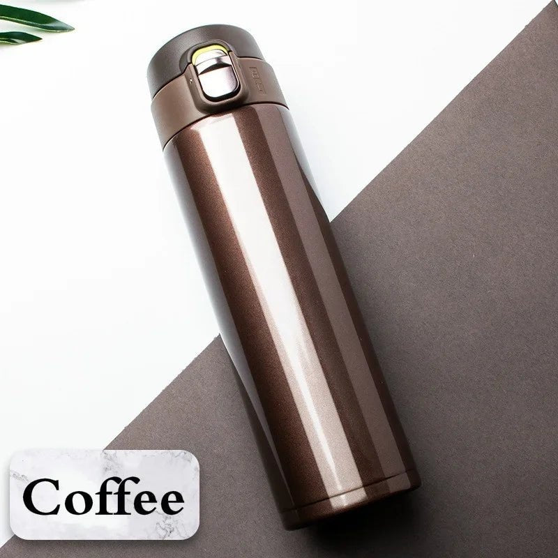 500ML Acier inoxydable rebondissant couvercle flacon sous vide Thermos tasse café thé lait Thermo bouteille café tasse bouteille d'eau - Cuisine élégante