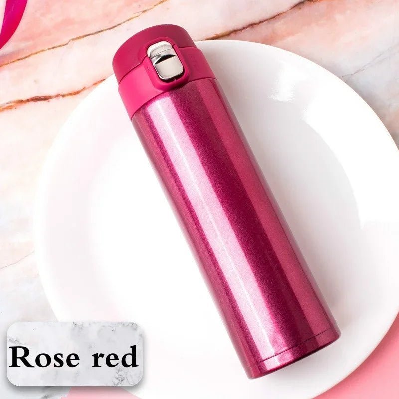 500ML Acier inoxydable rebondissant couvercle flacon sous vide Thermos tasse café thé lait Thermo bouteille café tasse bouteille d'eau - Cuisine élégante