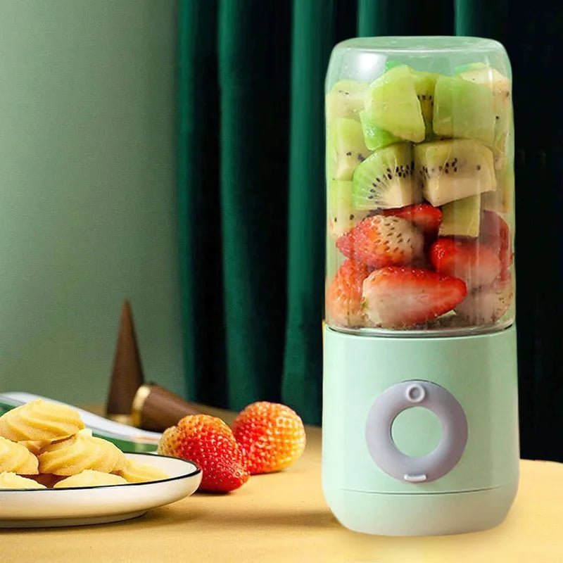 500ML Presse - agrumes électrique portable, Mixeur à smoothies, 6 lames, Mini Mixeur rechargeable par USB, sans fil, pour voyage - Cuisine élégante