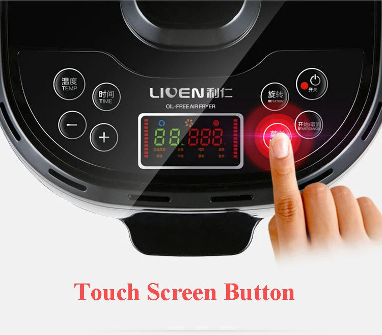 Household Air Fryer Smart Home Kitchen Smokeless Frying Machine Air Oven Electric Fryer Fries Machine