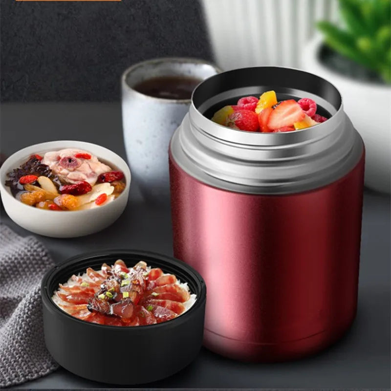 Boîte à déjeuner Thermos de grande capacité 800ML/1000ML, conteneurs portables en acier inoxydable pour aliments et soupe, flacons sous vide Thermocup