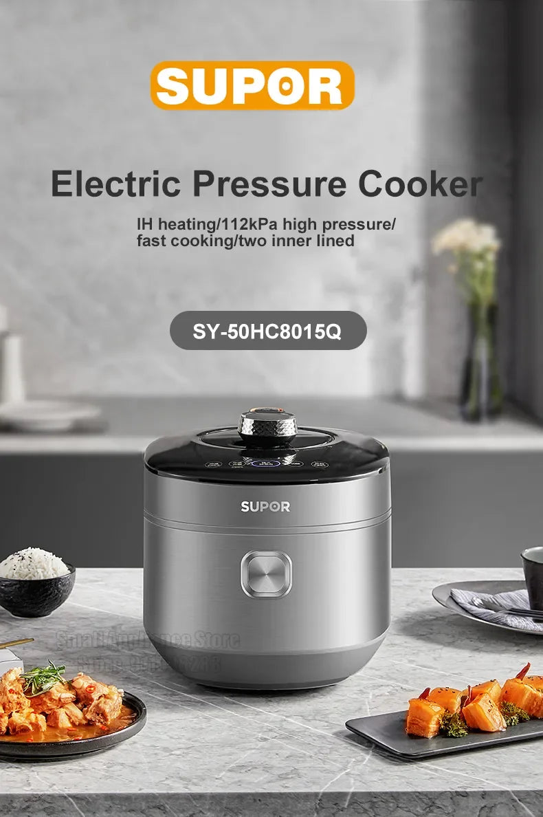 SUPOR IH-Autocuiseur électrique 5L, pour touristes, appareil de cuisine intelligent, fonction écran, menu - Cuisine élégante