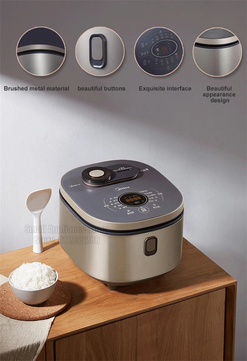 Midea – cuiseur à riz intelligent, contrôle par application Mobile, capacité de 4l, multifonctionnel, 220V, appareils de cuisine pour 2 à 10 personnes