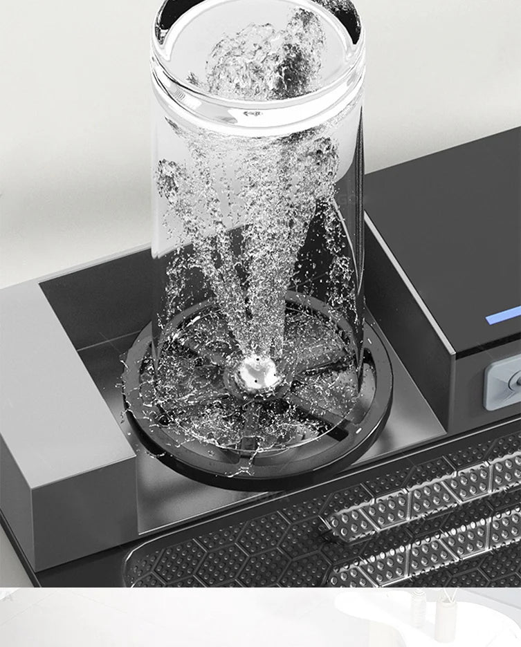 Évier de Cuisine à Cascade à Fente Unique, avec Support de Téléphone Portable Intelligent, en Acier Inoxydable, à Rainures, Gaufrage en Nid d'Abeille Intelligent