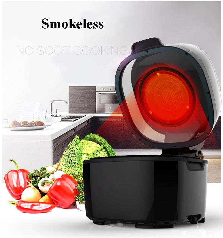 Household Air Fryer Smart Home Kitchen Smokeless Frying Machine Air Oven Electric Fryer Fries Machine