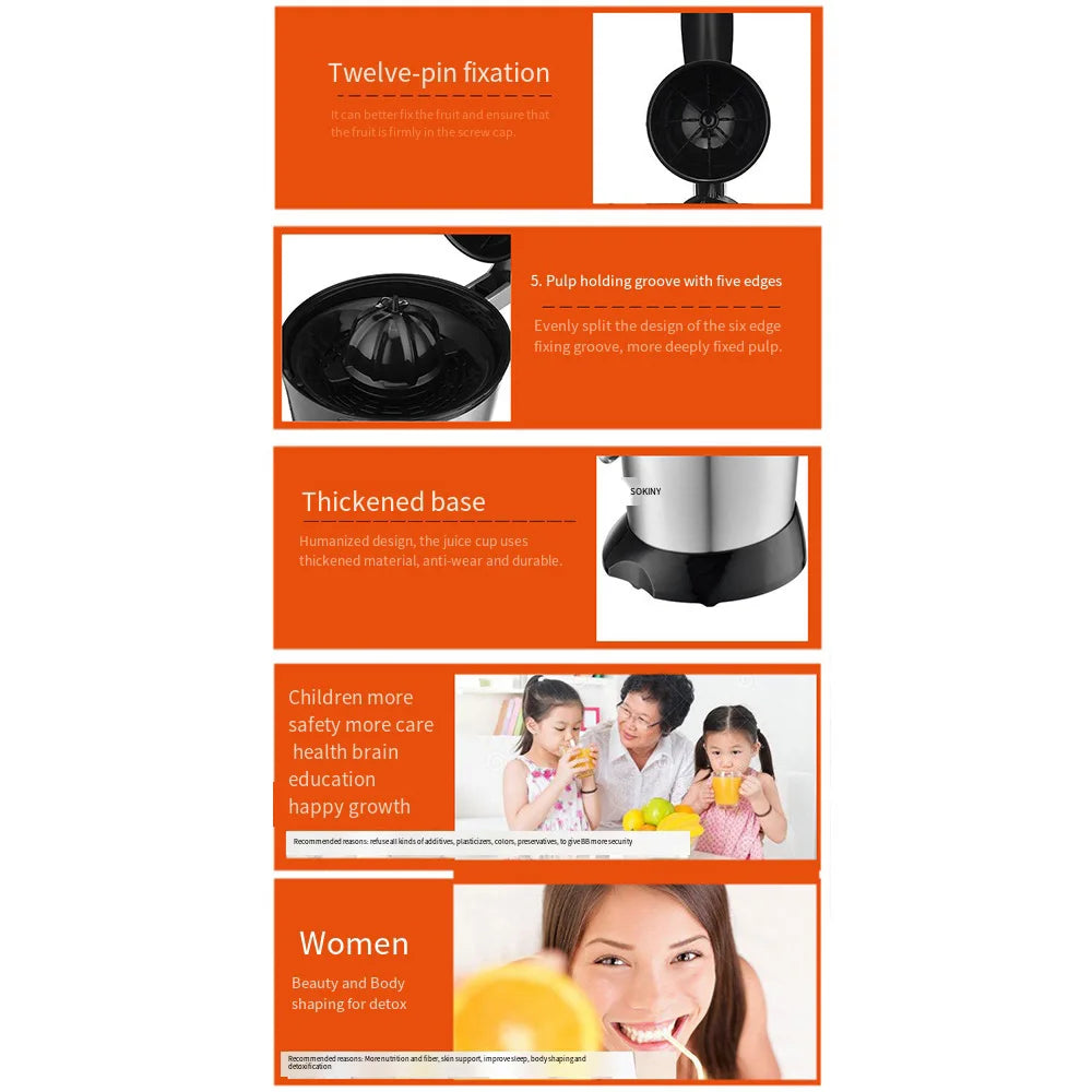 Mélangeur électrique portable en acier inoxydable Ju479, presse à main, presse-fruits, machine à jus de cuisine, centre commercial, 110 ml, 220V, 400 V - Cuisine élégante