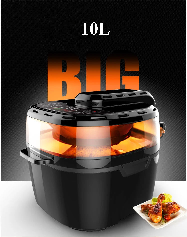 Household Air Fryer Smart Home Kitchen Smokeless Frying Machine Air Oven Electric Fryer Fries Machine