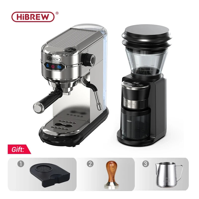 Hiinvasif W Cafetière, Inox Semi-existent, Dosette ESE Super Mince, Expresso en Poudre, Machine à Cappuccino, Eau Chaude, H11, 20 Bar