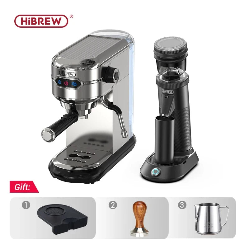 Hiinvasif W Cafetière, Inox Semi-existent, Dosette ESE Super Mince, Expresso en Poudre, Machine à Cappuccino, Eau Chaude, H11, 20 Bar