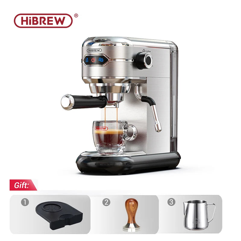 Hiinvasif W Cafetière, Inox Semi-existent, Dosette ESE Super Mince, Expresso en Poudre, Machine à Cappuccino, Eau Chaude, H11, 20 Bar