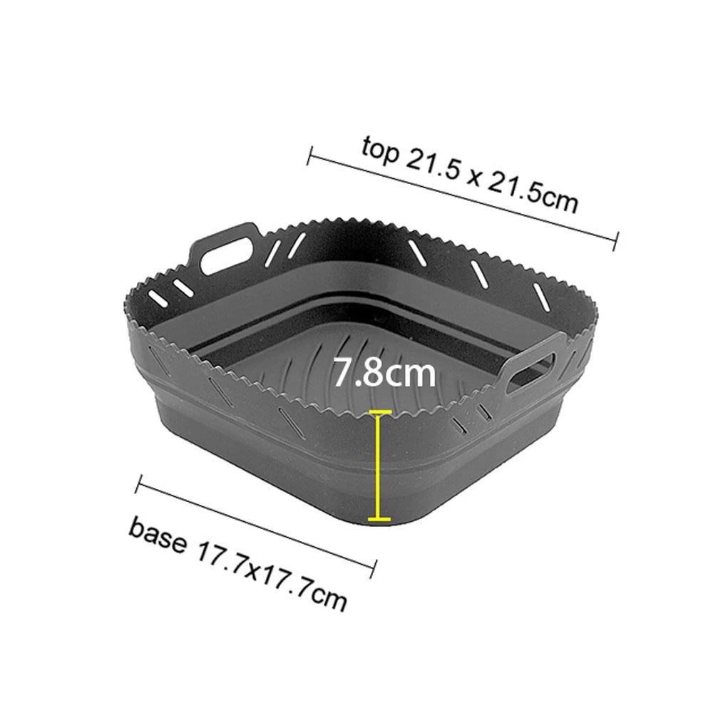 Ensemble de paniers carrés en silicone pour friteuse à air, grilles à brochettes, moules à gâteaux et accessoires Cosori
