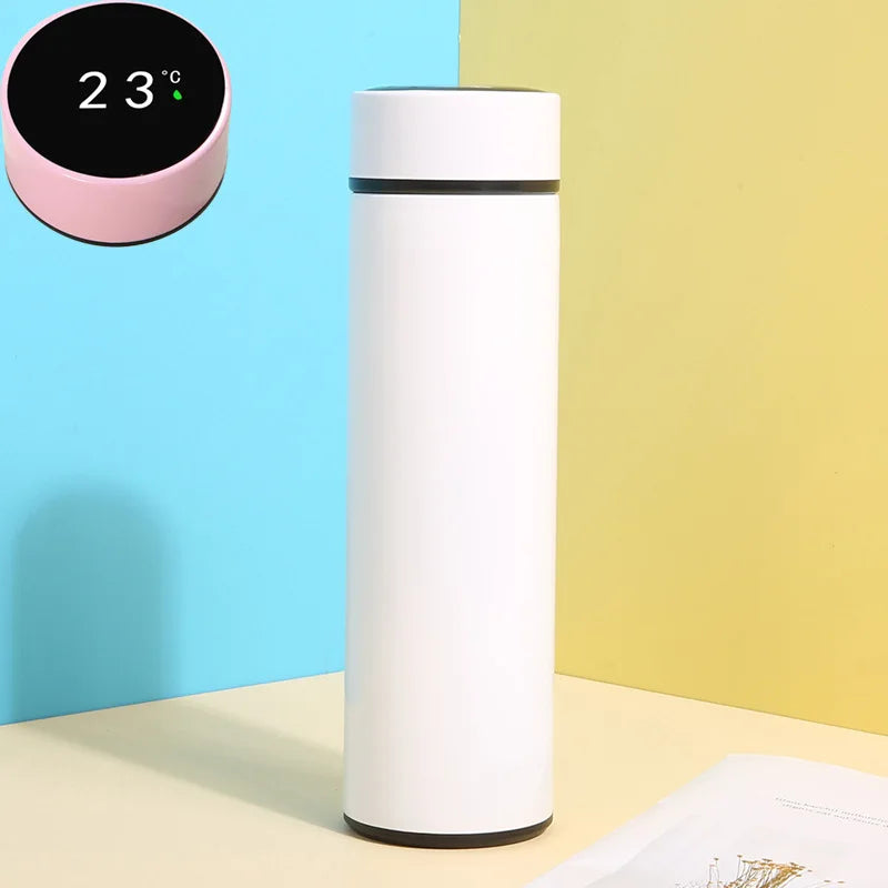 Tasse isolante intelligente de 500ML, tasse de température à affichage numérique, tasse droite en acier inoxydable 304, tasse à café, gobelet thermique