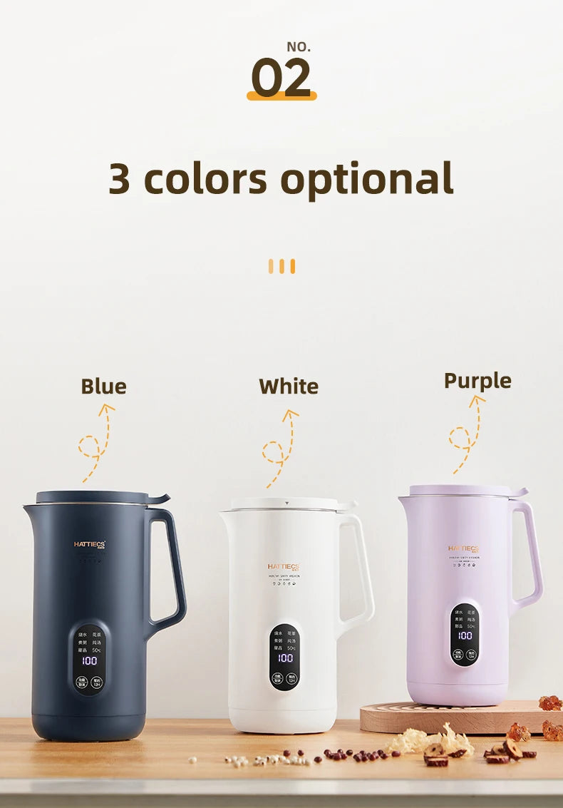 Bouilloire électrique Portable de 800ml, Pot de santé multifonctionnel, théière intelligente, bouilloire d'eau bouillie de voyage, multi-cuiseurs 220V - Cuisine élégante