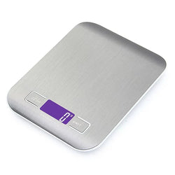 Balance de cuisine numérique en acier inoxydable, 10/5Kg, Balance postale pour régime alimentaire, mesure des balances électroniques LCD (sans batterie) - Cuisine élégante