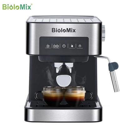 Biolomix – Machine à Café Expresso de type italien, 20 bars, avec mousseur à lait, pour expresso, Cappuccino, Latte et moka - Cuisine élégante