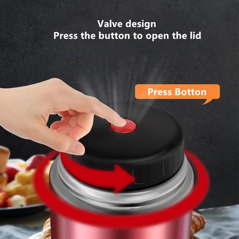 Boîte à déjeuner Thermos de grande capacité 800ML/1000ML, conteneurs portables en acier inoxydable pour aliments et soupe, flacons sous vide Thermocup - Cuisine élégante