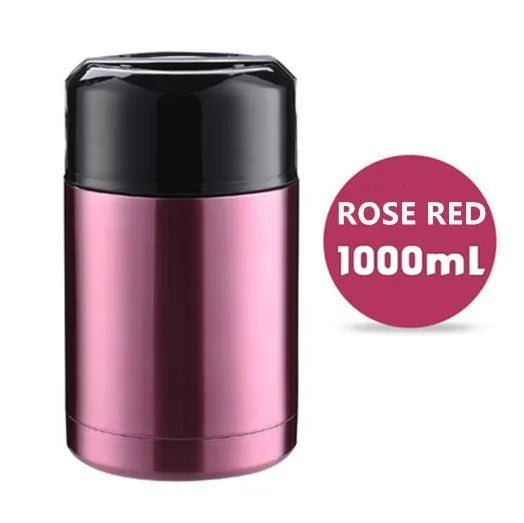 Boîte à déjeuner Thermos de grande capacité 800ML/1000ML, conteneurs portables en acier inoxydable pour aliments et soupe, flacons sous vide Thermocup - Cuisine élégante