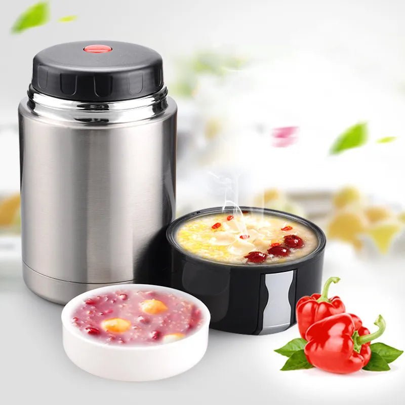 Boîte à déjeuner Thermos de grande capacité 800ML/1000ML, conteneurs portables en acier inoxydable pour aliments et soupe, flacons sous vide Thermocup - Cuisine élégante