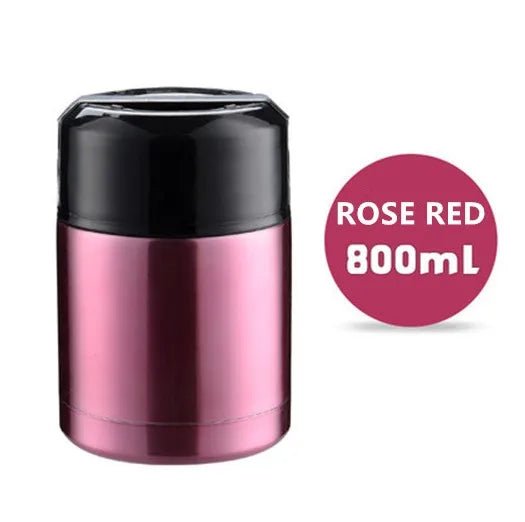 Boîte à déjeuner Thermos de grande capacité 800ML/1000ML, conteneurs portables en acier inoxydable pour aliments et soupe, flacons sous vide Thermocup - Cuisine élégante