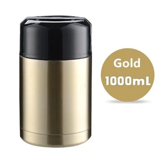Boîte à déjeuner Thermos de grande capacité 800ML/1000ML, conteneurs portables en acier inoxydable pour aliments et soupe, flacons sous vide Thermocup - Cuisine élégante