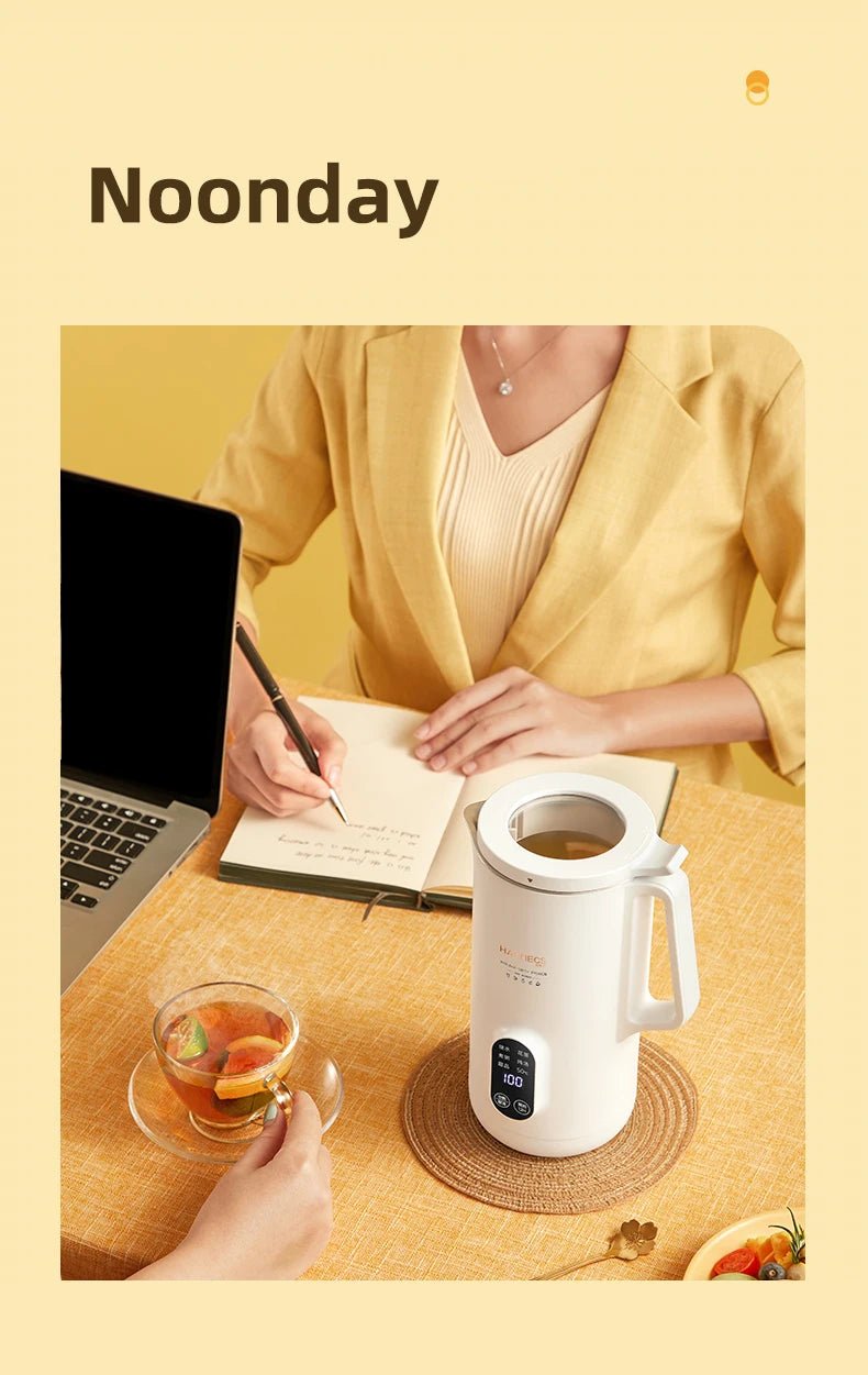 Bouilloire électrique Portable de 800ml, Pot de santé multifonctionnel, théière intelligente, bouilloire d'eau bouillie de voyage, multi-cuiseurs 220V - Cuisine élégante