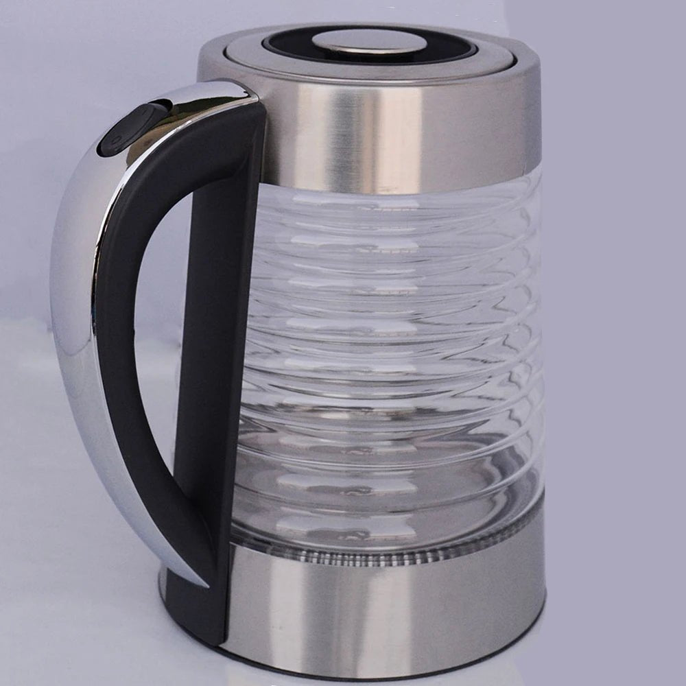 Bouilloire électrique portable en acier inoxydable, théière à café en verre intelligent, bouilloire à eau bouillante, port de cuisine, 220V, fecL - Cuisine élégante