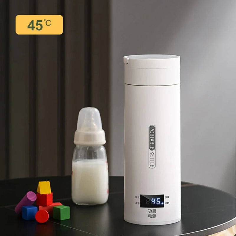 Bouilloires électriques portables, bouilloire à thé et à café, bouteille thermo - anti - brûlure, mini appareil de voyage, eau bouillante, conserve au chaud, 450ml - Cuisine élégante