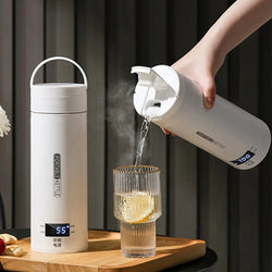 Bouilloires électriques portables, bouilloire à thé et à café, bouteille thermo - anti - brûlure, mini appareil de voyage, eau bouillante, conserve au chaud, 450ml - Cuisine élégante