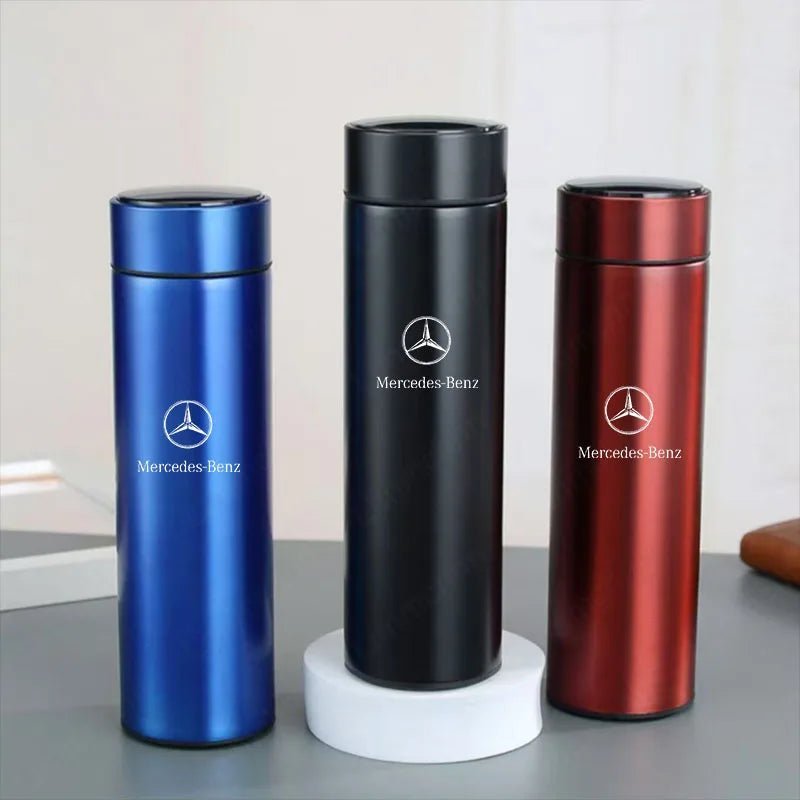 Bouteille d'eau intelligente de 500ml, flacons Thermos en acier inoxydable, tasse à café, tasse à lait pour Mercedes benz W203 W204 W205 W209 W210 W211 W212 - Cuisine élégante