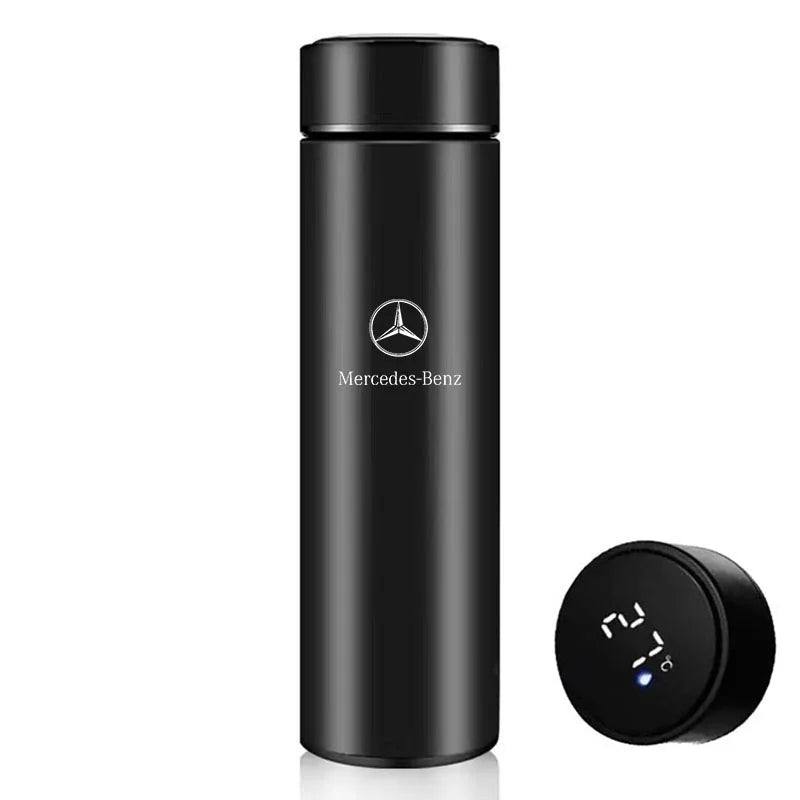 Bouteille d'eau intelligente de 500ml, flacons Thermos en acier inoxydable, tasse à café, tasse à lait pour Mercedes benz W203 W204 W205 W209 W210 W211 W212 - Cuisine élégante