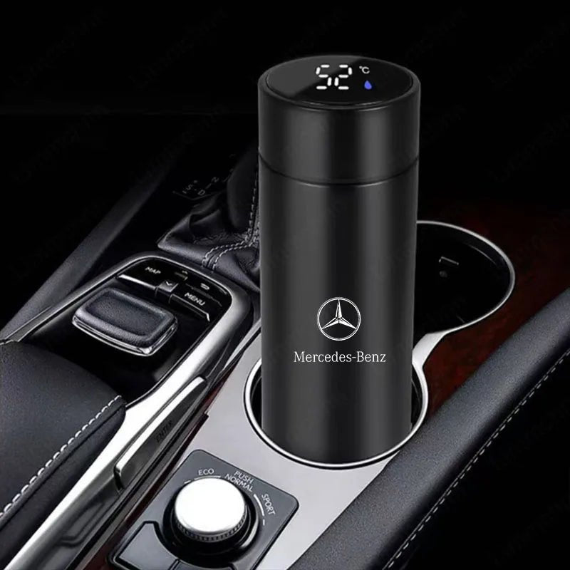 Bouteille d'eau intelligente de 500ml, flacons Thermos en acier inoxydable, tasse à café, tasse à lait pour Mercedes benz W203 W204 W205 W209 W210 W211 W212 - Cuisine élégante