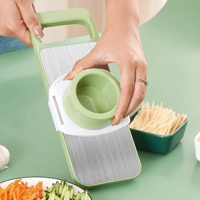 Coupe - légumes multifonction 5 en 1 en acier inoxydable, râpe à pommes de terre, râpe à ail et à carottes, ustensile de cuisine - Cuisine élégante