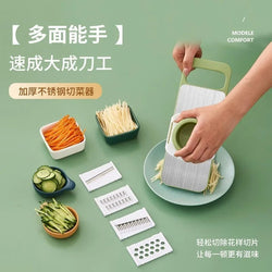 Coupe - légumes multifonction 5 en 1 en acier inoxydable, râpe à pommes de terre, râpe à ail et à carottes, ustensile de cuisine - Cuisine élégante
