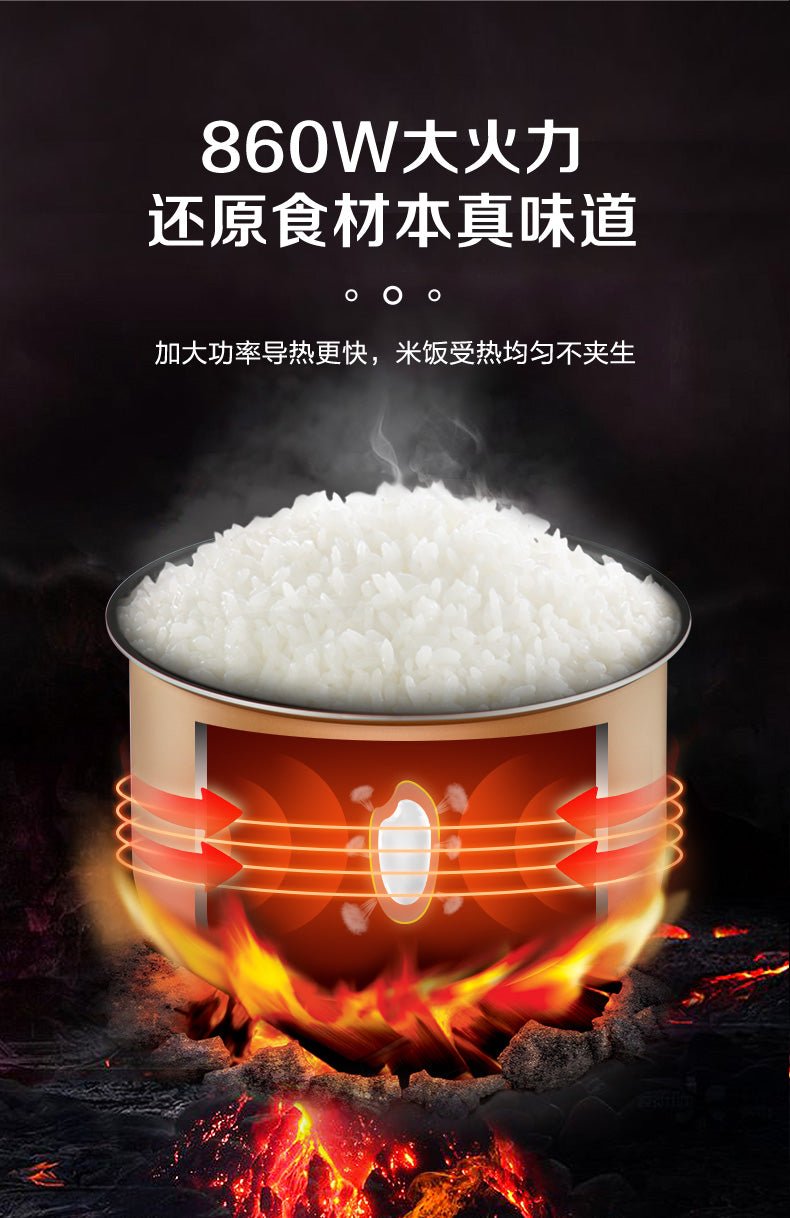 Cuiseur à riz intelligent de grande capacité, cuiseur à vapeur multifonctionnel, cuiseur à gâteau intelligent, appareils ménagers pour la cuisine, 5L - Cuisine élégante