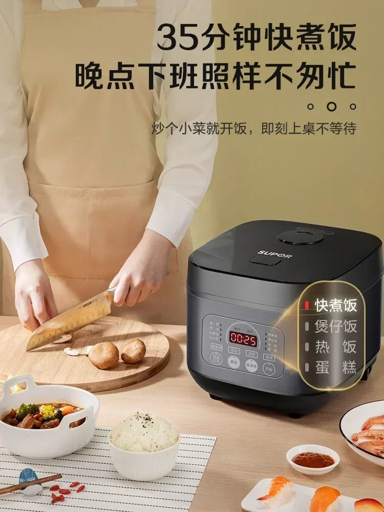 Cuiseur à riz intelligent de grande capacité, cuiseur à vapeur multifonctionnel, cuiseur à gâteau intelligent, appareils ménagers pour la cuisine, 5L - Cuisine élégante