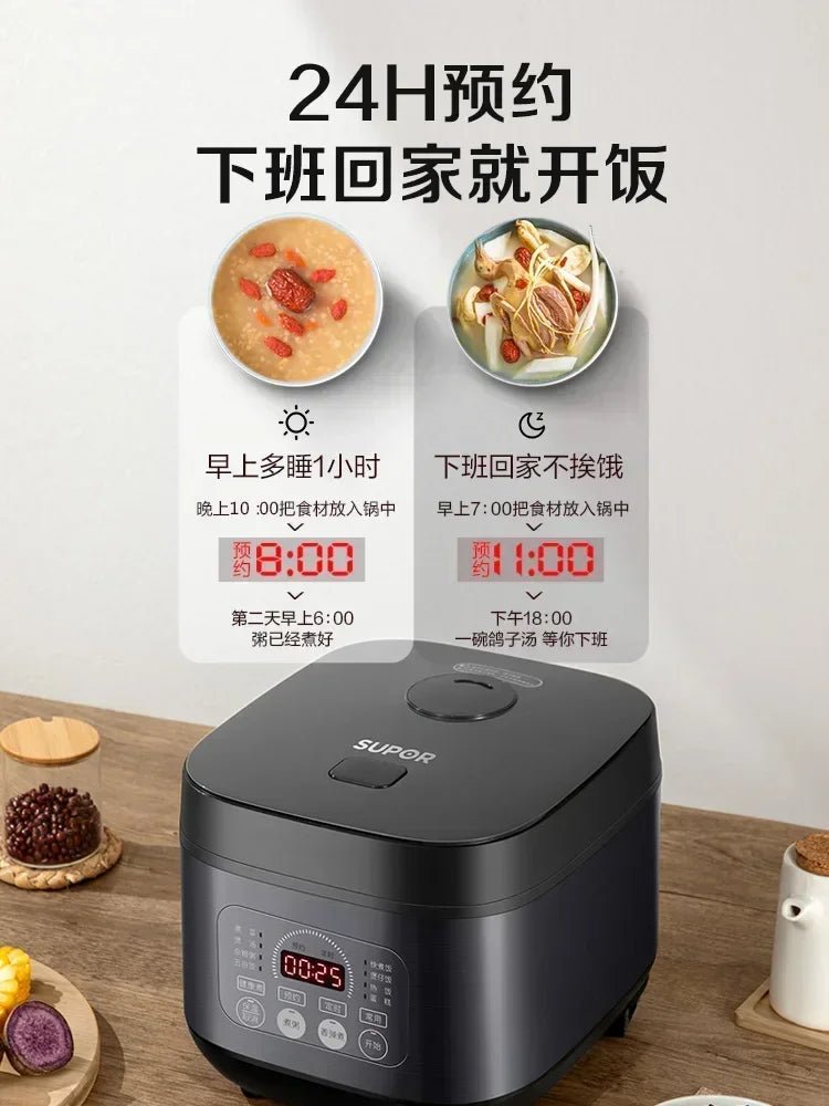Cuiseur à riz intelligent de grande capacité, cuiseur à vapeur multifonctionnel, cuiseur à gâteau intelligent, appareils ménagers pour la cuisine, 5L - Cuisine élégante