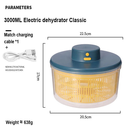 Déshydrateur de légumes électrique, nettoyage rapide, séchage de fruits et légumes, séparation sèche et humide, égouttoir à salade, Gadget pour la maison - Cuisine élégante