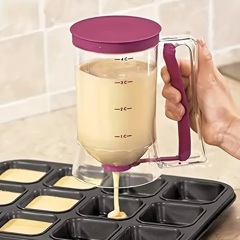 Distributeur de pâte à pâte de 900ml, 1 pièce, entonnoir gradué à main, pâte à pâtisserie, pour crêpes, Cupcakes, gâteaux - Cuisine élégante