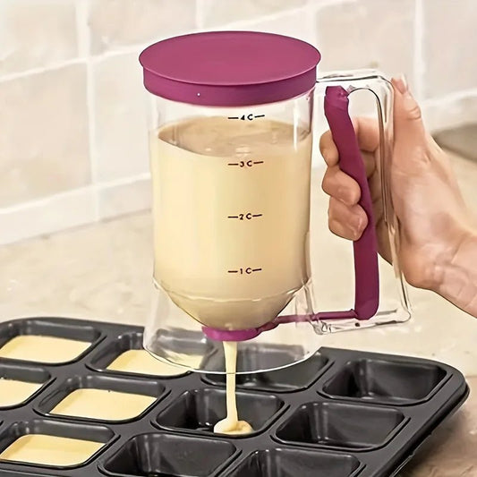 Distributeur de pâte à pâte de 900ml, 1 pièce, entonnoir gradué à main, pâte à pâtisserie, pour crêpes, Cupcakes, gâteaux - Cuisine élégante