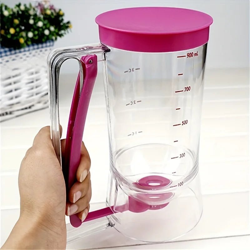 Distributeur de pâte à pâte de 900ml, 1 pièce, entonnoir gradué à main, pâte à pâtisserie, pour crêpes, Cupcakes, gâteaux - Cuisine élégante
