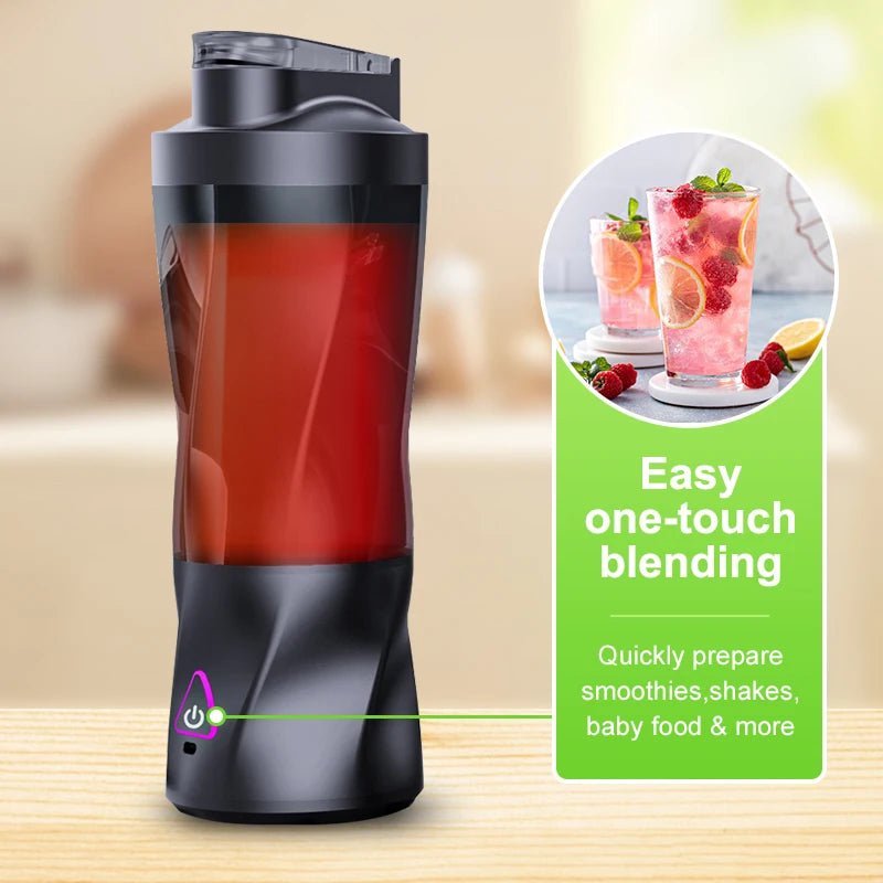 Electric Portable Juicer Fresh Fruit Mixer 700ML Multifunctional USB Rechargeable Shakes Smoothie Blender Outdoor Mixing Cup - Cuisine élégante