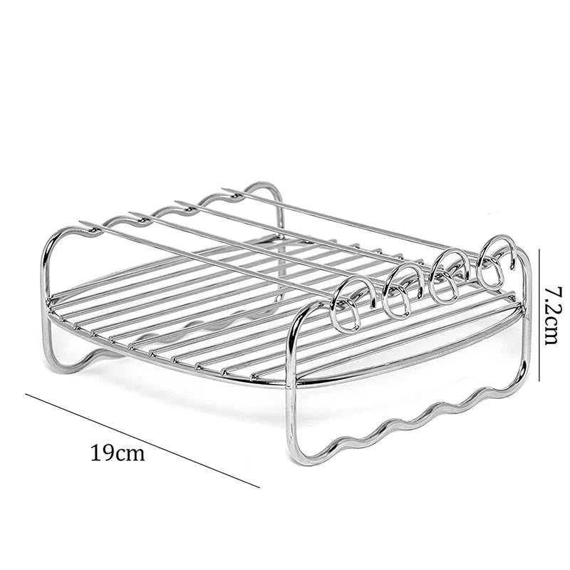Ensemble de paniers carrés en silicone pour friteuse à air, grilles à brochettes, moules à gâteaux et accessoires Cosori - Cuisine élégante