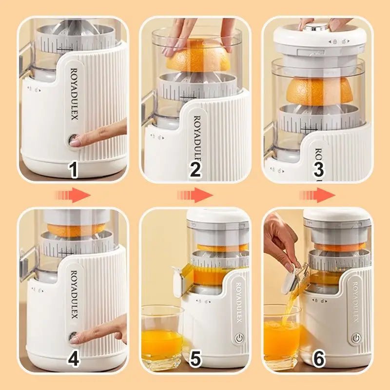 Extracteur de Jus d'Orange Électrique Ju479, Presse à Froid sans Fil, Petit Outil de Cuisine Portable - Cuisine élégante
