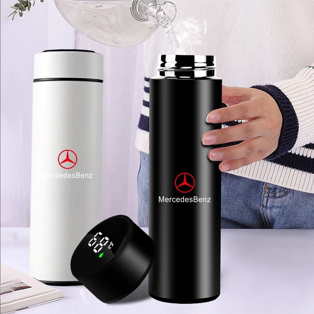 Filtre de tasse thermique intelligent de 500ml, flacon de boisson au café, affichage de la température pour Mercedes Benz classe A classe C200 GLC GLE W166 W163 W221 - Cuisine élégante