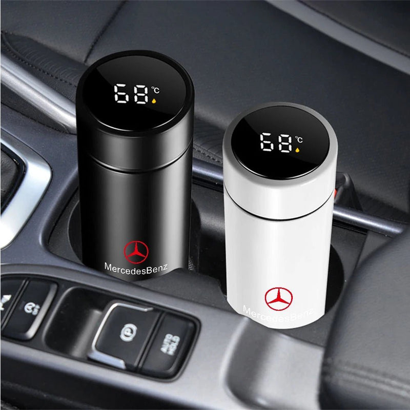 Filtre de tasse thermique intelligent de 500ml, flacon de boisson au café, affichage de la température pour Mercedes Benz classe A classe C200 GLC GLE W166 W163 W221 - Cuisine élégante