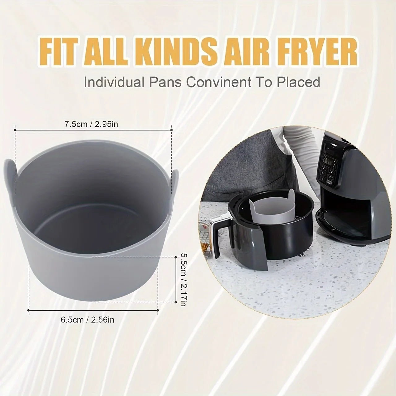 Friteuse à Air en Silicone, tasses de braconnier d'œufs, moule de cuiseur d'œufs en Silicone, 1 pièce/4 pièces - Cuisine élégante