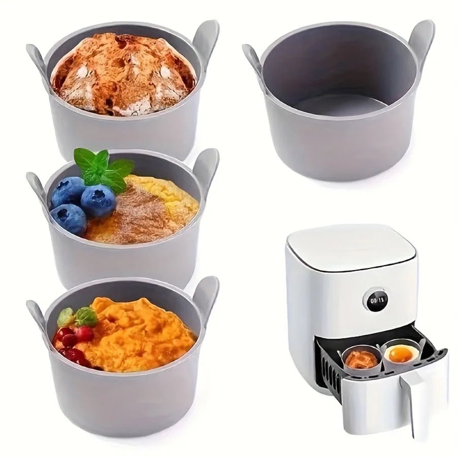 Friteuse à Air en Silicone, tasses de braconnier d'œufs, moule de cuiseur d'œufs en Silicone, 1 pièce/4 pièces - Cuisine élégante